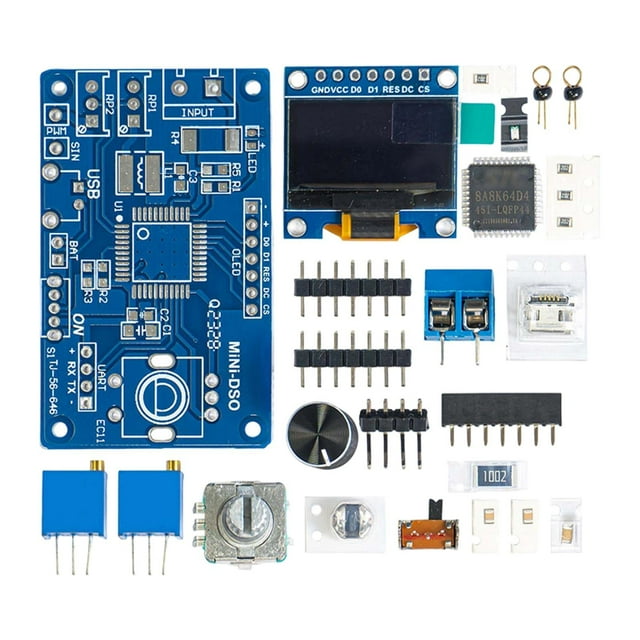 Mini osciloscopio digital, juguete de aprendizaje, herramienta de enseñanza, fácil montaje, portátil, para entrenamiento de soldadura electrónica en Tipo A