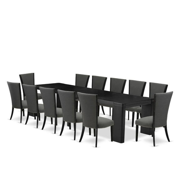 Luxe by East West Furniture 13-piece Modern Dining Room Table Set a Rectangular Kitchen Table