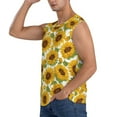 thumbnail image 3 of Fotbe Men's Sunflowers Print Men's Sleeveless Muscle Tank Tops Casual T-Shirts for Gym Workout Beach-Large, 3 of 8