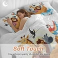 thumbnail image 4 of Cartoon Animals Bedding Duvet Cover Set Queen Size 4 Pieces Lion RescueBoat in Ocean Bedding Set with Zipper Closure, 1 Comforter Cover 90x92 Inches 1 Flat Sheet & 2 Pillow Cases, 4 of 7