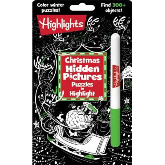 Pre-Owned Christmas Hidden Pictures Puzzles to Highlight : Color Winter Puzzles! over 300+ Objects! (Paperback) 9781644721223