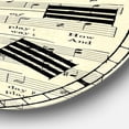 thumbnail image 3 of Designart 'Goodmorning Merry Sunshine Music Score' Large Cottage Wall Clock, 3 of 5