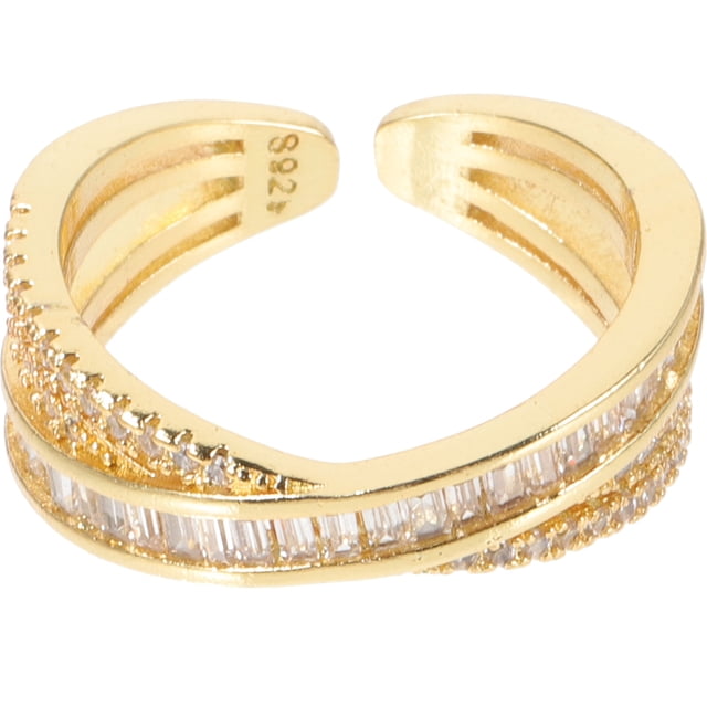 UPOUART Anillo Ajustable Abierto Dorado Con Para Añadir Estilo Y