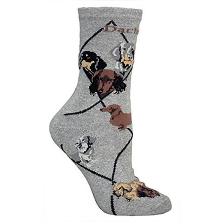 

Wheel House Designs - Dachshunds (3) on Gray Socks - 9-11