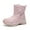 C80/Pink, variant on XIYON Girls Boots Children's Winter Solid Color Boots For Boys And Girls Non Slip Warm Boots With Wool Thickening 5.5-6 Years