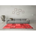 thumbnail image 3 of Ahgly Company Indoor Square Patchwork Red Transitional Area Rugs, 5' Square, 3 of 4