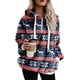 thumbnail image 4 of Sudadera De Mujer, Cómodas Telas De Poliéster Con Estampado De Patrón Navideño, Sudadera Con Capucha Suelta Para Fiestas Navideñas ANGGREK Sudadera de mujer, 4 of 6