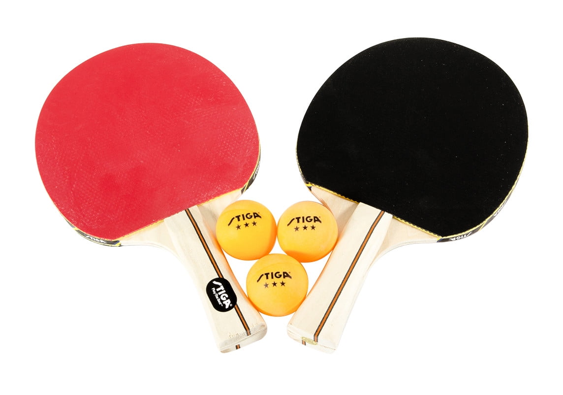 STIGA Performance 4-Player Table Tennis Racket Set with Inverted Rubber for Increased Ball Control and Added Spin