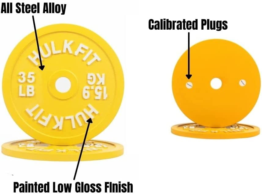 Hulkfit Calibrated Steel Weight Plates Multi-Colored - 25 pound Single