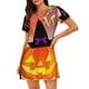 thumbnail image 1 of Fotbe Halloween Bata de Dormir para Mujer con Estampado, Camisón de Algodón de Manga Corta, Ropa de Dormir Casual, 1 of 6
