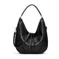 thumbnail image 3 of Faraee Womens Crescent Tote Bag Underarm Leather Shoulder Purse Tassel Crossbody Top Handle Handbag for Travel Shopping Casual Black, 3 of 4