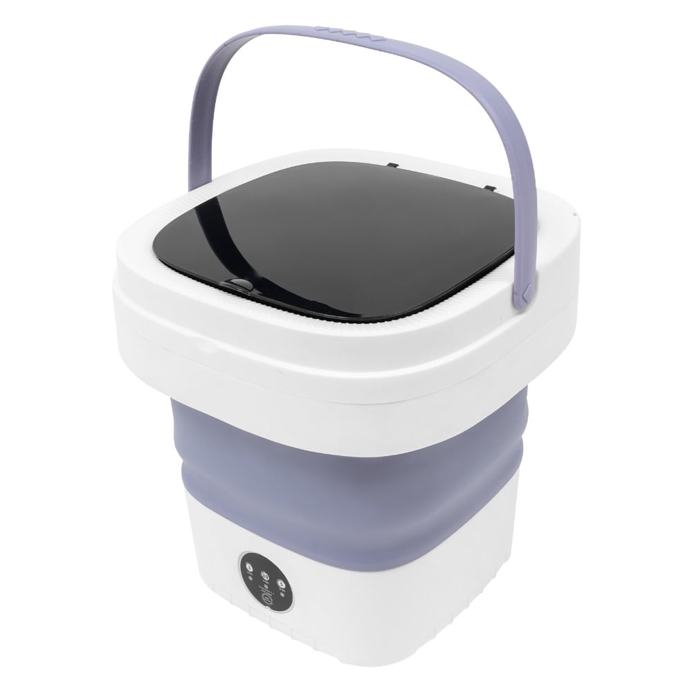Portable Washing Machine, 12L Foldable Mini Washer with Spin Basket, 3 Modes Compact Laundry Washer with Blue Light, Pure Copper Motor Small Washer for Underwear, Baby Clothes, Socks