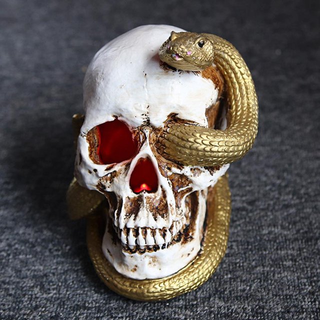 Simulación De Miedo De Cabeza De Fantasma De Serpiente Brillante De Halloween Para Decoración De Halloween Sweethay HA043988-02