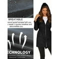 thumbnail image 6 of Ame Women's Lightweight Raincoat For Women Waterproof Jacket Hooded Outdoor Hiking Jacket Long Rain Jackets Active Rainwear, 6 of 8