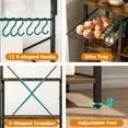 thumbnail image 7 of SUPERJARE Large Bakers Rack, Microwave Stand with Power Outlets, Kitchen Coffee Bar Table with 12 Hooks, Kitchen Shelf Rack in Rustic Brown, 7 of 7