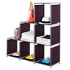 Zimtown 3 Tier Storage Cube Closet Organizer Shelf 6 Cube Cabinet Bookcase Coffee