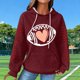 thumbnail image 4 of Camisas de Manga Larga Casual de las Mujeres Impresión No Estructurada Bolsillo Sudadera con Capucha para la Moda de Verano de Primavera, 4 of 5