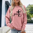 thumbnail image 2 of CAIXIA Christian Womens Sweatshirts Trendy Trendy Loose Fit Crewneck Long Sleeve Top Pullover Blouse Printed Womens Oversized Hoodies 2026 Fall Outfits Clothes, 2 of 5