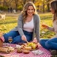 thumbnail image 2 of GRACE & GRANDEUR Women's Plus Size Open Front Cardigan Ribbed Knit Long Sleeve Casual Sweaters Cardigans with Pockets 1X Gray, 2 of 7