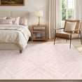 thumbnail image 2 of KoshiMe 5'x7' Area Rugs for Living Room, Machine Washable Rugs Non-Slip, Low Pile Soft Print Pattern Western Rug for Bedroom, Dining Room, Office, Light Pink, 2 of 9