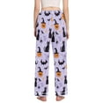 thumbnail image 3 of FORMRS Women's Pajama Pants with Pockets Soft Comfy Loungewear Sleep Bottom, Sizes S-2XL, Purple Halloween Pumpkin, 3 of 8
