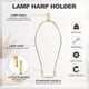 thumbnail image 3 of Uxcell 1 Set 10"  Lamp Shade Harp Holder, Heavy Duty Detachable Lampshade Brackets with 1.38" Height Solid Metal Finial Shade Holder for Table and Floor Lamps, Gold, 3 of 7