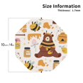 thumbnail image 3 of Balery 4 Pcs Cute Bee Honey Jar Hive Bearleather Coasters Set, Drink Table Cup Coasters For Living Room Kitchen Coffee Decor, 3 of 9