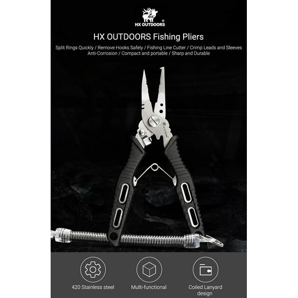 Multi-functional Stainless Steel Pointed Nose Fishing Pliers Line Cutter  Scissors Outdoor Handware Tackle Tool Accessories