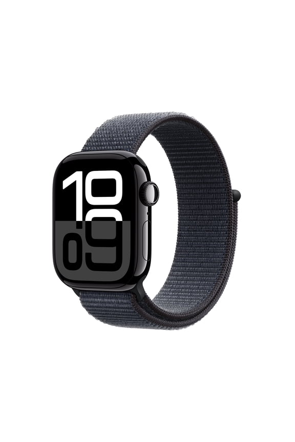 Open Box Apple Watch Series 10 GPS 42mm Jet Black Aluminum Case with Ink Sport Loop