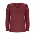 thumbnail image 4 of Chiccall Womens Long Sleeve Shirts Fall Fashion Tops 2025 Crew Neck Dressy Sweaters Tunic Work Tops Casual Outfits for Women, 4 of 6