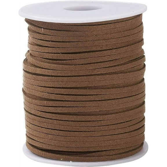 45M Faux Suede Cord Faux Suede Lace Camel 2~2.5x1.5~2mm about 50 Yards(45m)/Roll