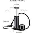 thumbnail image 2 of Bomba de pie para bomba de bicicleta, mini bomba de pie portátil compatible con bomba de aire para bicicleta adecuada para todas las válvulas Xemadio LN-1603, 2 of 8