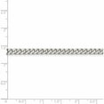 thumbnail image 4 of Sterling Silver Rhodium-Plated 4.5mm Curb Chain (18 X 4.5) Made In India qcb120r-18, 4 of 5