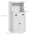 thumbnail image 3 of HOMCOM Microwave Cabinet, Storage Cabinet with Storage, White, 3 of 10