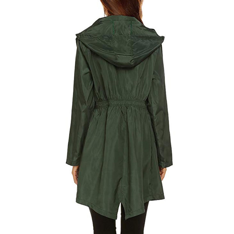 Women Waterproof Lightweight Rain Jacket Packable Outdoor Hooded Raincoat - image 5 of 6