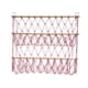 thumbnail image 1 of Hamaca tejida a mano de macramé con borlas para guardar peluches rosa, 1 of 9