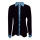 thumbnail image 5 of TaTaai Women's Loose Fit Blouse Long Sleeve Lapel Collar Waffle Knit Design Button Front Denim Style Casual Top Gift, 5 of 5