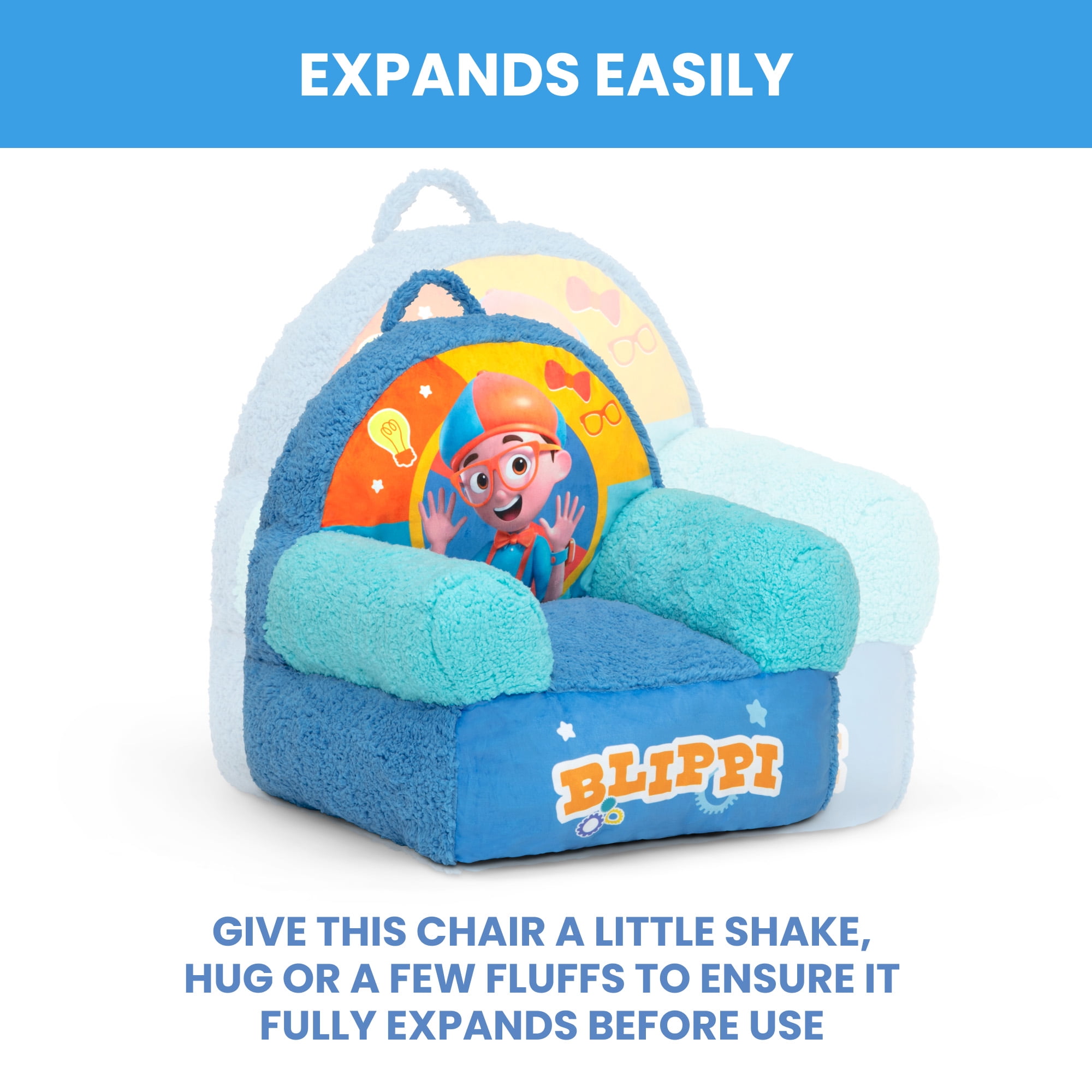 Blippi Cozee Buddy Chair by Delta Children, Blue
