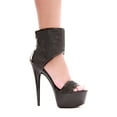 thumbnail image 3 of Ellie Shoes E-609-Amanda 6" Heel Womens Pointed Heel Platform Sandal With 2 Layer Lace Upper. Purple / 7, 3 of 3