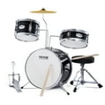 thumbnail image 1 of VEVOR - Batería para niños, 3 piezas, 14 pulgadas, batería para principiantes con pedal de platillo de trono ajustable, dos pares de baquetas, tambor tom de 8 pulgadas, caja de 10 pulgadas, 1 of 9