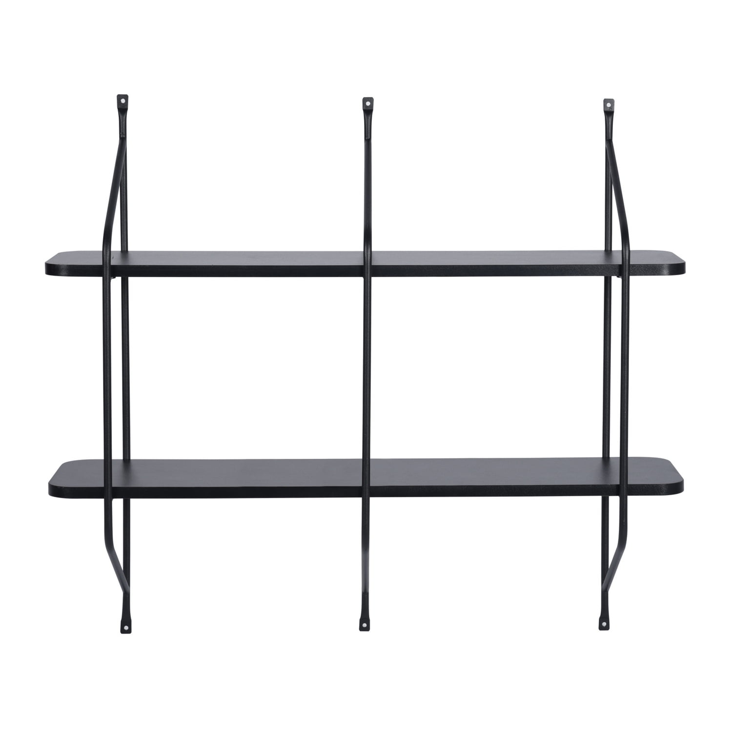 Kepooman 2-tier Shelving Unit Garage Storage Utility Rack Heavy Duty Shelves Organization, Multipurpose Shelf Warehouse Basement Kitchen Living Room pantry, 25.6"L x 8.26"W x 29.3"H, Black