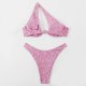 thumbnail image 4 of Traje de baño para mujer, bikini de dos piezas con soporte de acero y hombros divididos estampado para mujer, trajes de baño para mujer, 4 of 6