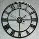 thumbnail image 3 of Reloj de pared para oficina en casa, estilo vintage, diseño numérico, metal, bajo ruido, reloj montado en la pared, negro Inevent HA4579-03B, 3 of 6