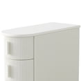 thumbnail image 4 of GVN Nightstand, Bedside Table,Solid Wood End Table, Narrow Side Table Nightstand with 3-drawer, White, 4 of 7
