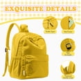 thumbnail image 3 of Lomyolo School Backpack for Women 4 5 6 7 8 9 10 11 12 13 Year Old Daughter Corduroy Backpack Lightweight Bookbag for School, Travel Cute Gift - Yellow, 3 of 6