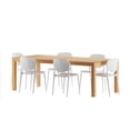 thumbnail image 5 of Amazonia Deepdale 7- Piece Eucalyptus Wood Outdoor Dining Set White, 5 of 8