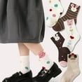 thumbnail image 6 of KDFJPTH 5 Pack Toddlers Baby Girls Boys Floral Cartoon Non Socks Ankle Crew Socks, 6 of 9