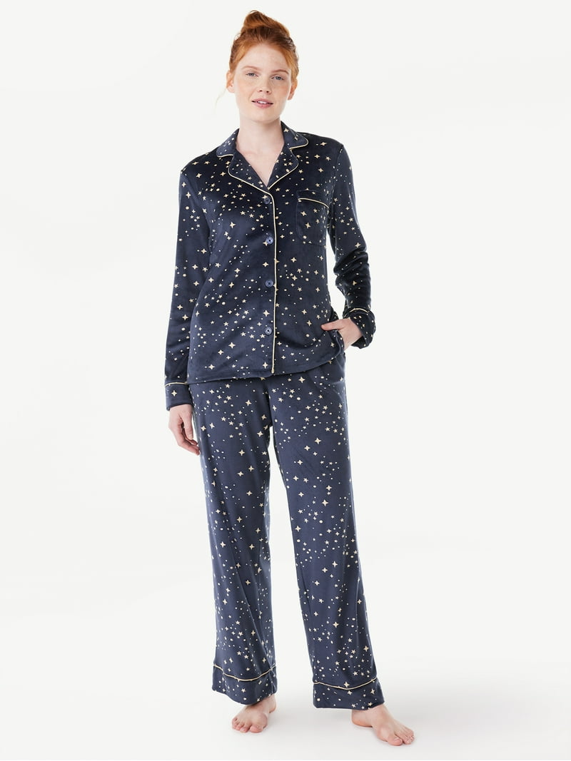 Show panties half pants ☆JIMWAG☆チャーム付き Joyspun Women's Stretch Velour Notch Collar Top with Pants