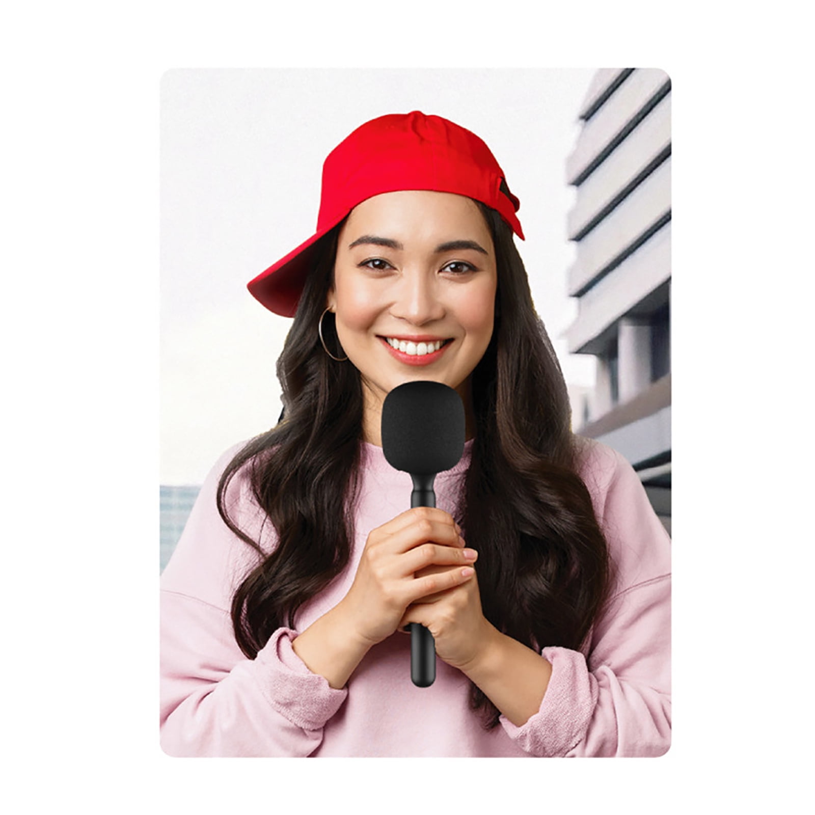 Professional Handheld Microphone Mount Standard Mic Stands for Interviews, Vlogging, and Reporting