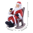 thumbnail image 5 of BQBQERT for Creative Rocking Chair Santa Statues with Handbell Christmas Resin Ornaments Cartoon Animated Figurines Holiday Party Decoration Collection, 5 of 13